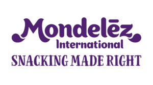 Mondelez Corporate logo, "Snacking Made Right" Links to their Open Innovation Portal