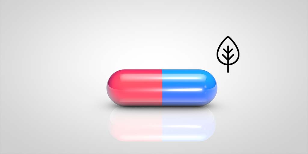 Seeking: Biodegradable, Vegan Film-Forming Materials: Image of a capsule and a leaf icon